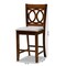 Baxton Studio Lenoir Grey Upholstered Walnut Wood 2-Piece Pub Chair Set 168-9884 - alternate 5